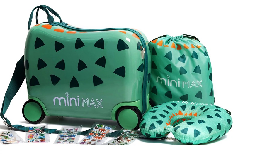 Image 1: Aerolite MiniMax Kids Ride-On Suitcase 45cm x 36cm x 20cm, 29L