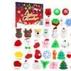 Image 1: 24 Days Countdown Advent Calendar with Rubber Toys
