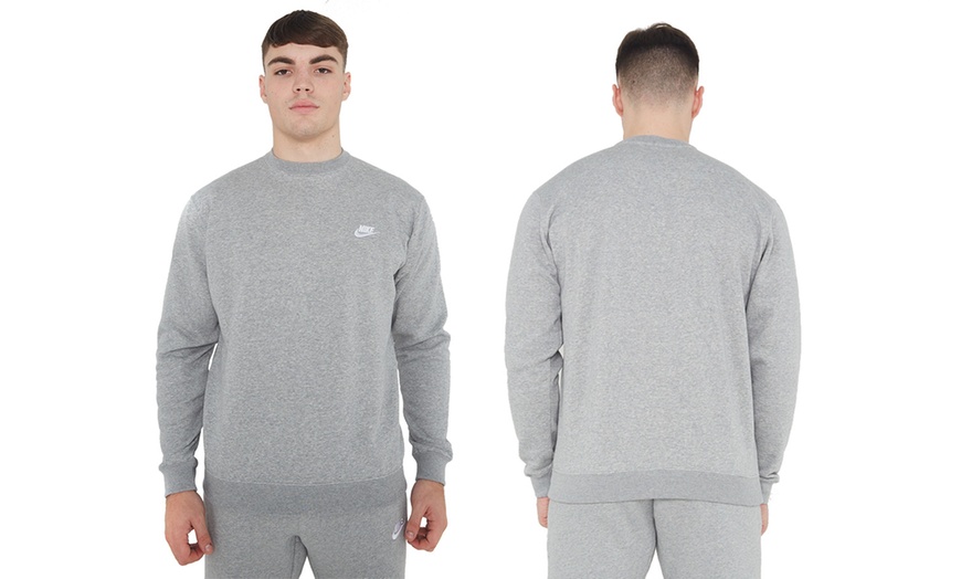 Image 8: Nike Men's Crew Neck Clubfleece Tracksuit Set