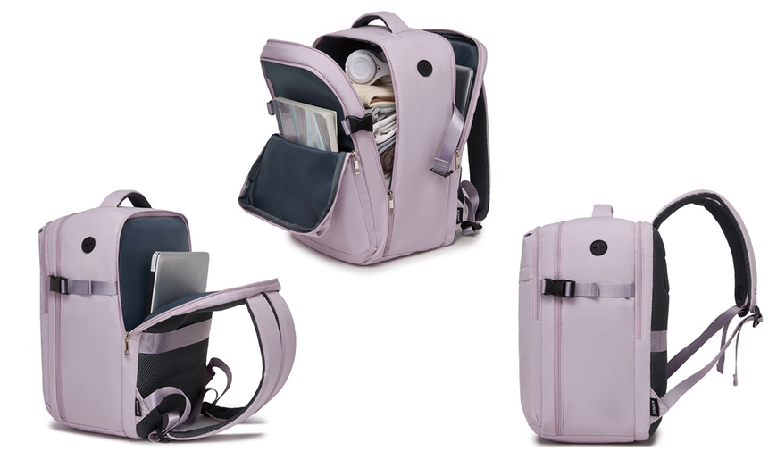 Image 12: Kabinen-Rucksack 15,6'' mit Laptopfach & Trolleygurt