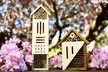 Hand Crafted Multicompartment Wooden Pollinating Houses for Bees & Butterflies - Second Medium