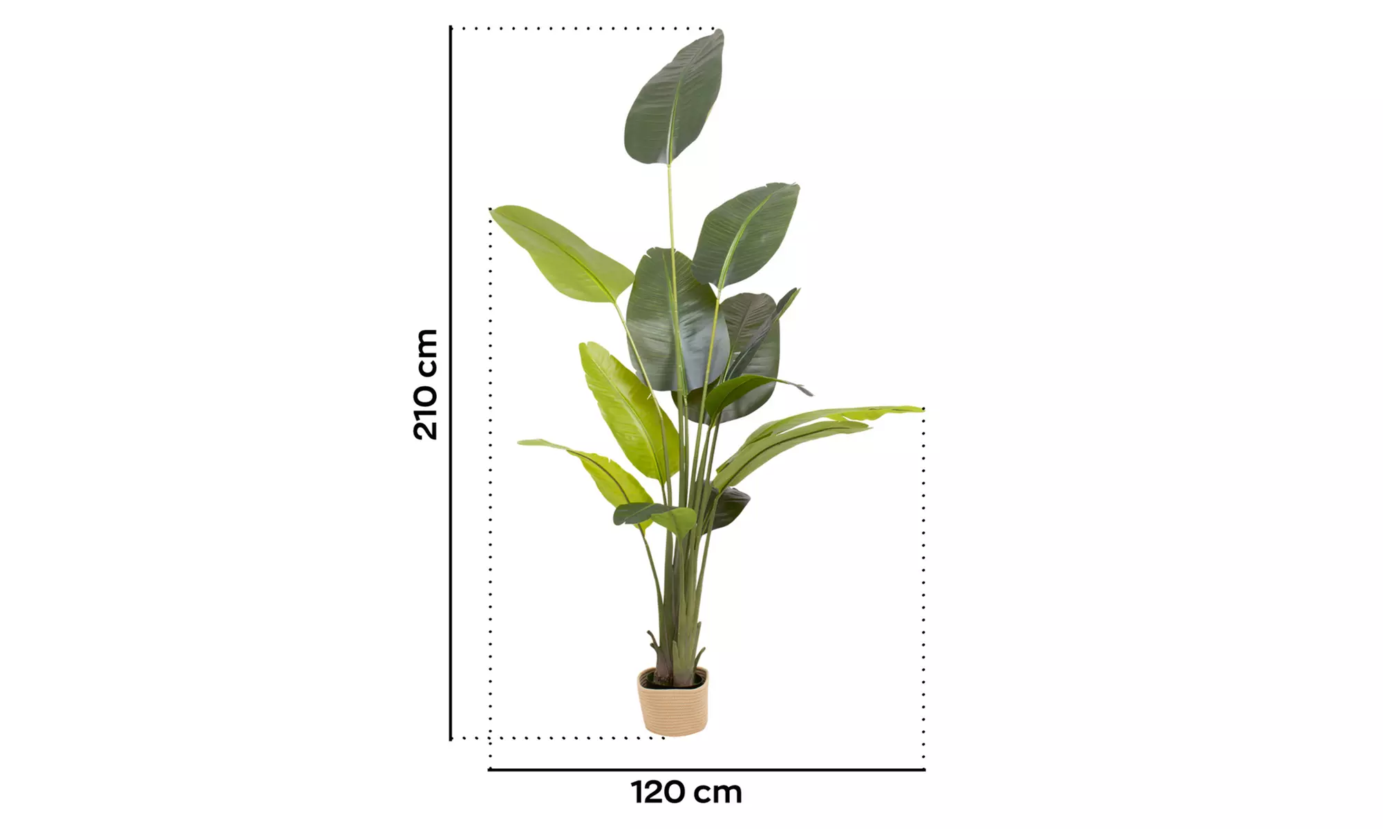 Plante tropicale artificielle avec pot