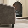 Image 9: Bronzing Fabric Tub Chair with Footstool