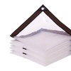 Image 1: Clear Plastic Tarps with Grommets