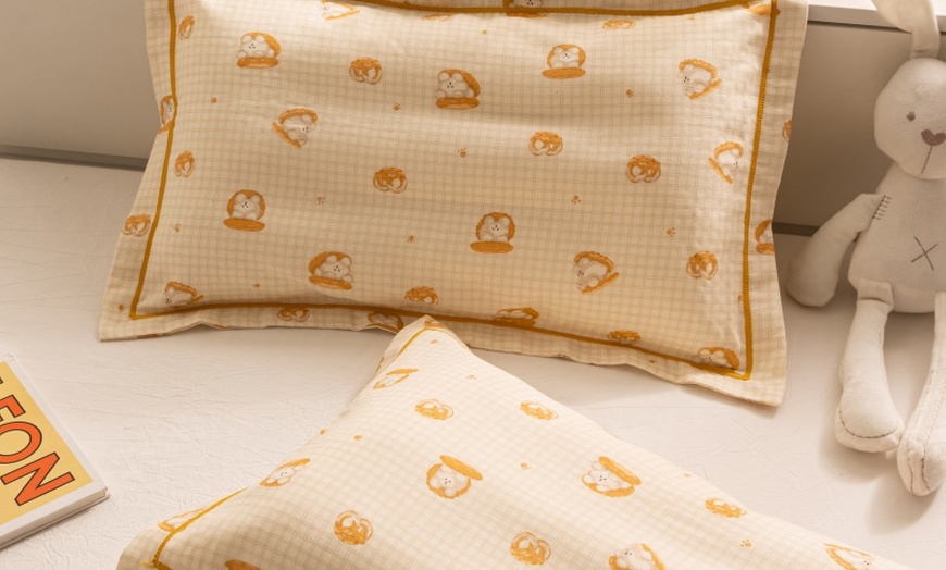 Image 79: Breathable Pure Cotton Kids Pillowcase Pair