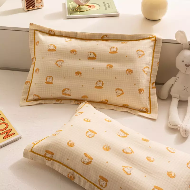 Breathable Pure Cotton Kids Pillowcase Pair