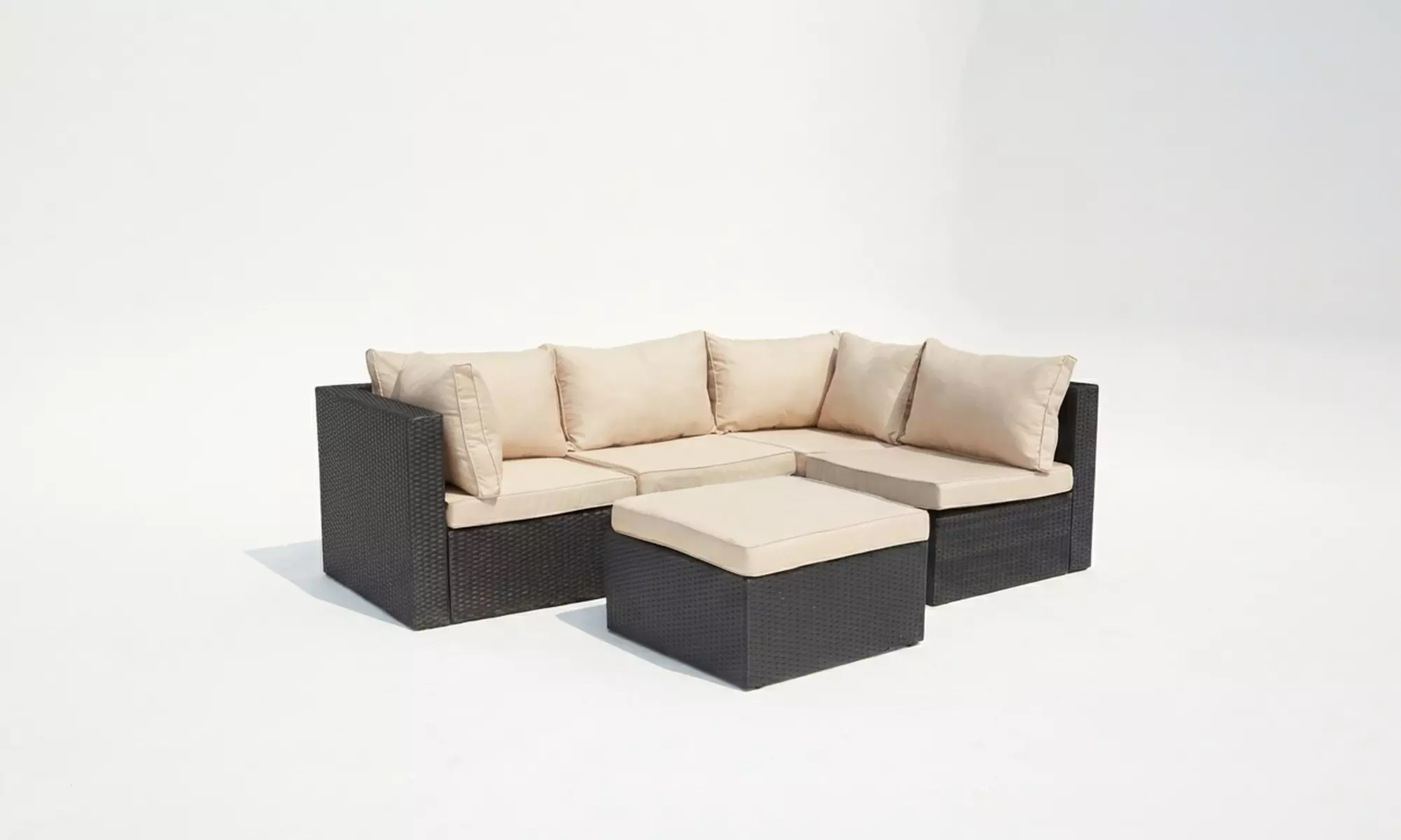 Salon de jardin modulable Kocoon 5 places en résine tressée