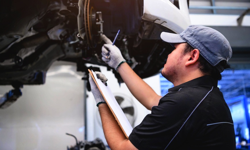 Image 4: One Synthetic Blend or Full Synthetic Oil Change with Brake Inspection