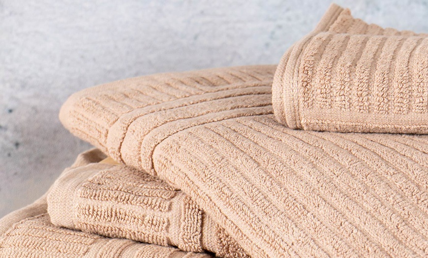 Image 28: Set di 5 asciugamani in puro cotone