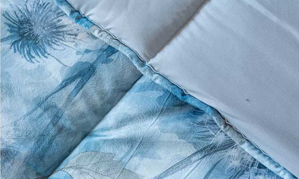 Doppelte Winterdecke aus Samt mit Digitaldruck