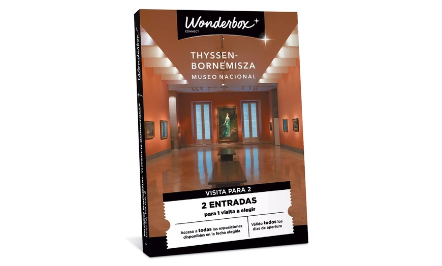 Image 1: Cofre canjeable por 2 entradas al Museo Thyssen con Wonderbox Connect