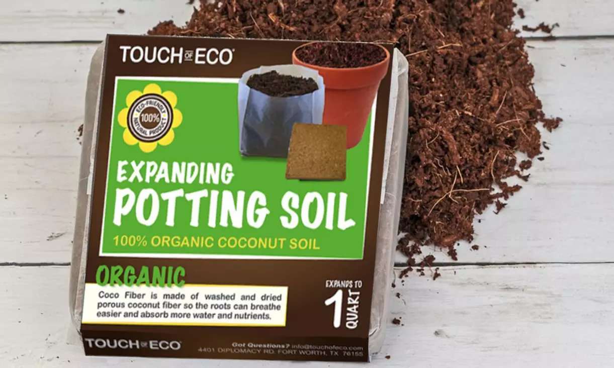 Natural & Organic Coco Fiber Expanding Soil for Planting (2, 4 or 6 Pack)