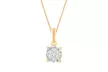 Sterling Silver Miracle Plated Round Diamond Cluster Pendant Necklace for Women - Second Medium