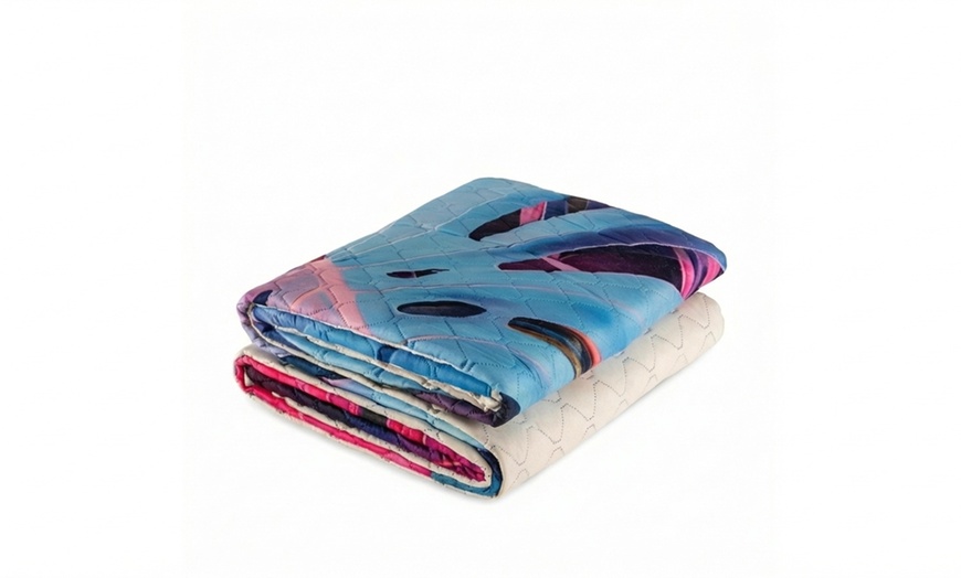 Image 18: Couvre-lit léger italien avec impression 3D pour lit double