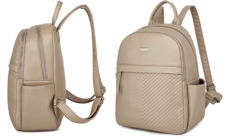 Image 18: Women's PU Leather Backpack