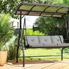 Image 8: Outsunny 3 Seater Garden Swing Seat Bed