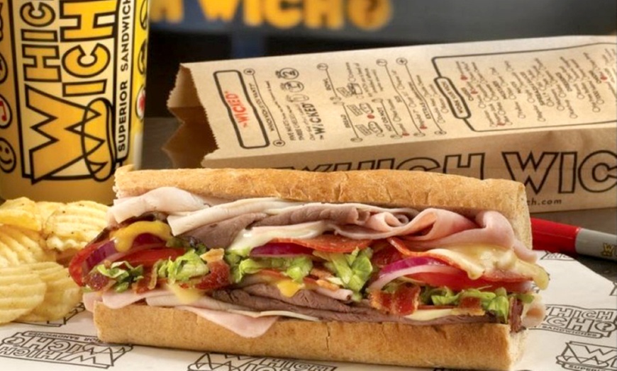 Image 4:  1 Large 10.5'' Wich or Regular 7' Wich  +1 Large 12 Oz Fries and More