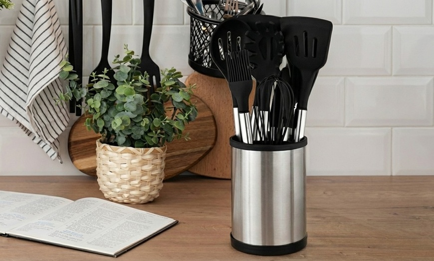 Image 12: Set d'ustensiles de cuisine en silicone 12 pièces avec support