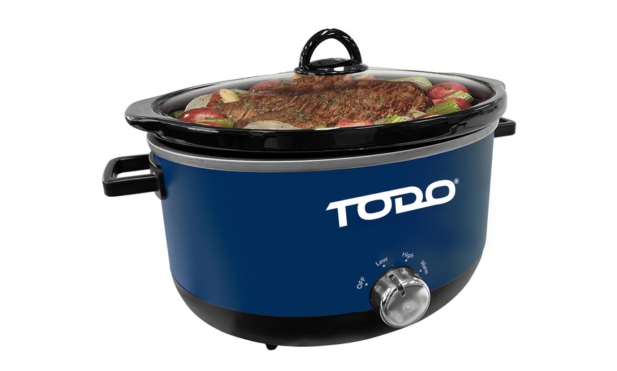 Image 2: TODO Steel, Slow or Rice Cooker w/ Ceramic Bowl/ Cup/ Tray