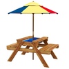 Image 3: Outsunny Three-in-One Kid's Picnic Table