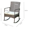 Image 5: Furniture one 3-Piece Outdoor Rattan Effect Bistro Set