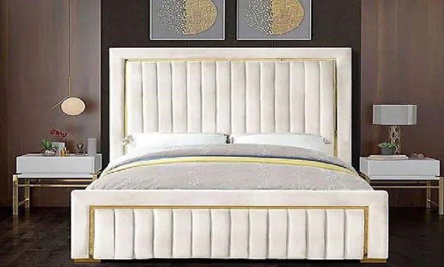 Image 8: Aurum Gold Line Bed Frame