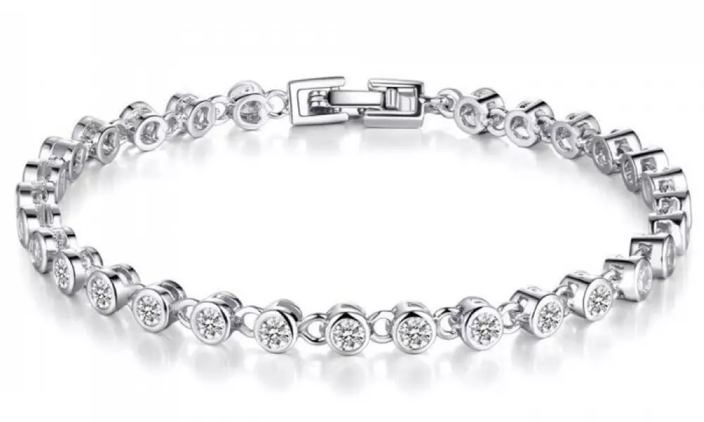 Bracciale in cristallo zaffiro da 3 ct