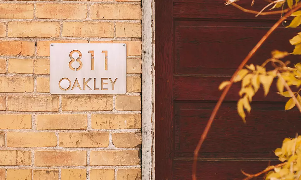 Custom Metal Modern Address Plaques in Various Sizes