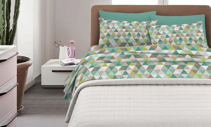 Image 1: Completo lenzuola in flanella di cotone