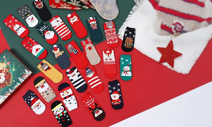 Image 2: Christmas Colourful Socks Advent Calendar