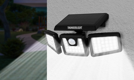1, 2 ou 4 projecteurs Thunderlight 3 têtes pivotantes 70 LED solaires