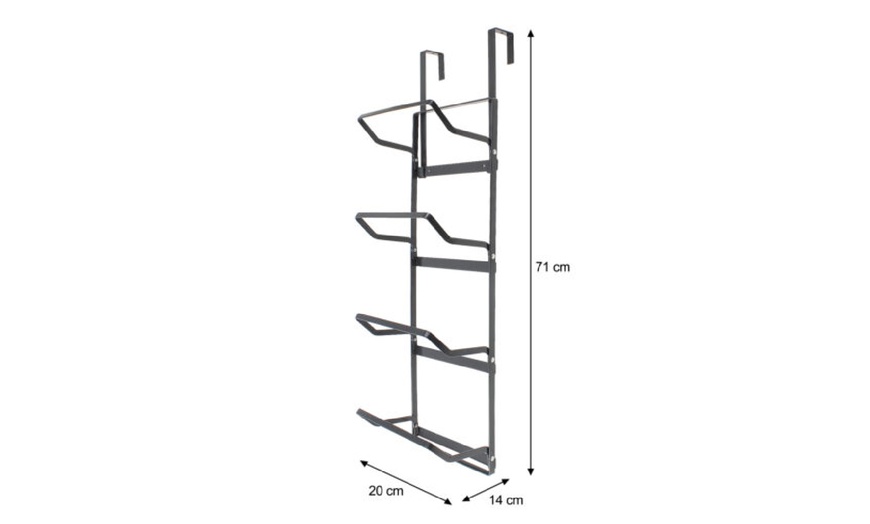 Image 5: Two- or Four-Tier Space-Saving Over Door-Mounted Towel Rail