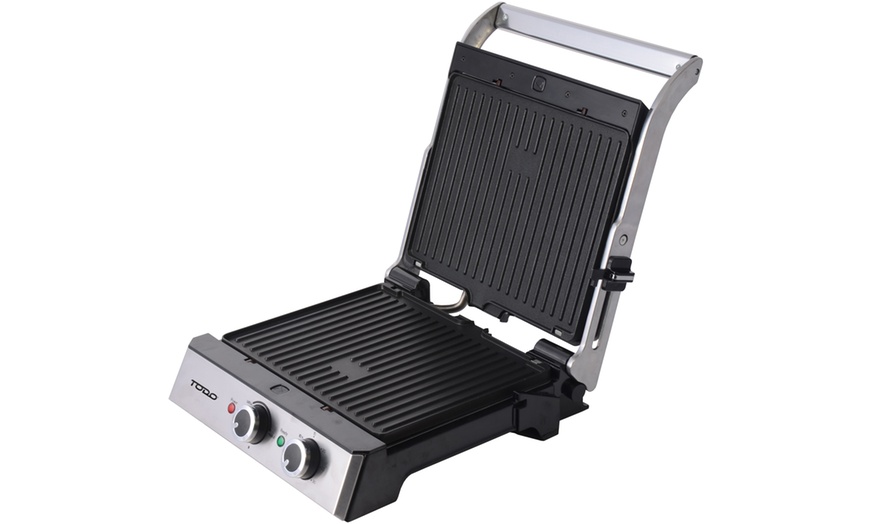 Image 4: TODO 2000W Sandwich Press Contact Health Grill Flat Grill Griddle