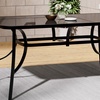 Image 26: Black Tempered Glass Coffee Table with Umbrella Hole 