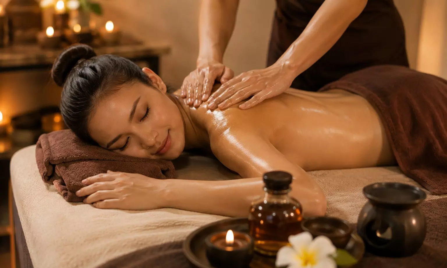 Massage à l'huile aromatique 60 Mins