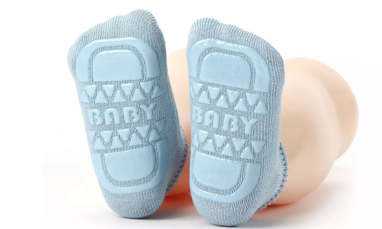 Toddler Baby Non Slip Socks 8 Pairs Infant Newborn Antiskid Socks with Grips
