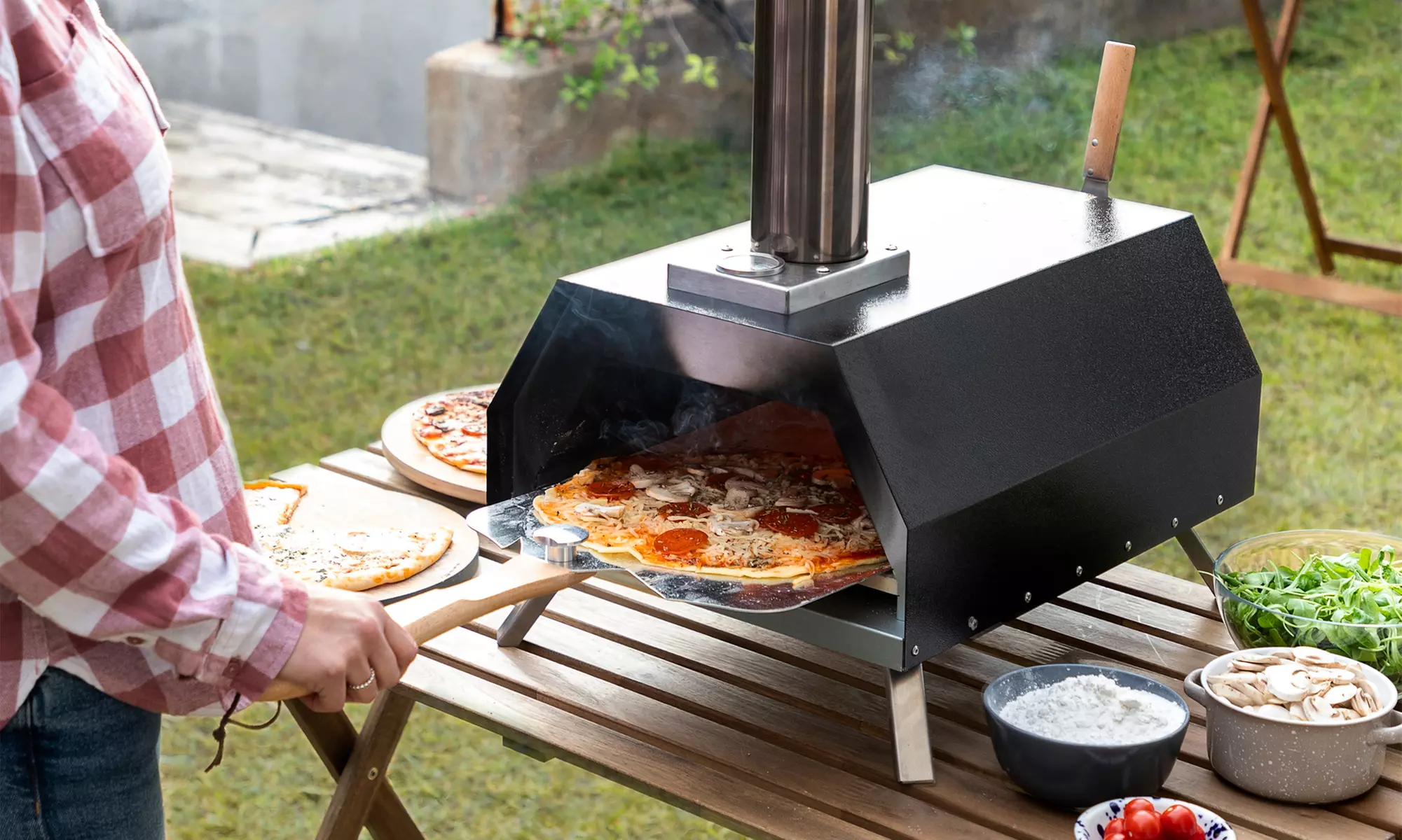Horno de pellets para pizza, de Innovagoods