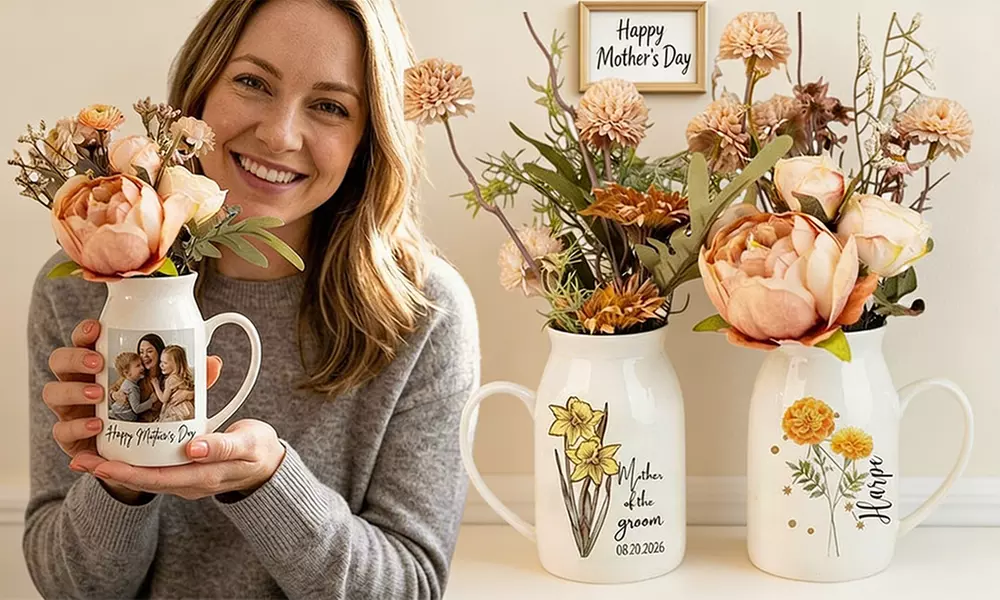1 ou 2 pots de fleurs personnalisés en céramique avec Justyling