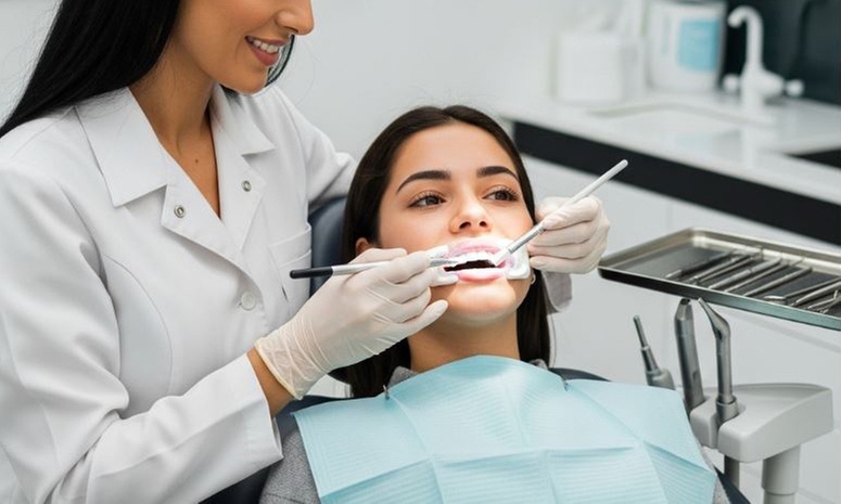 Limpieza bucal completa o hasta 3 sesiones de blanqueamiento led