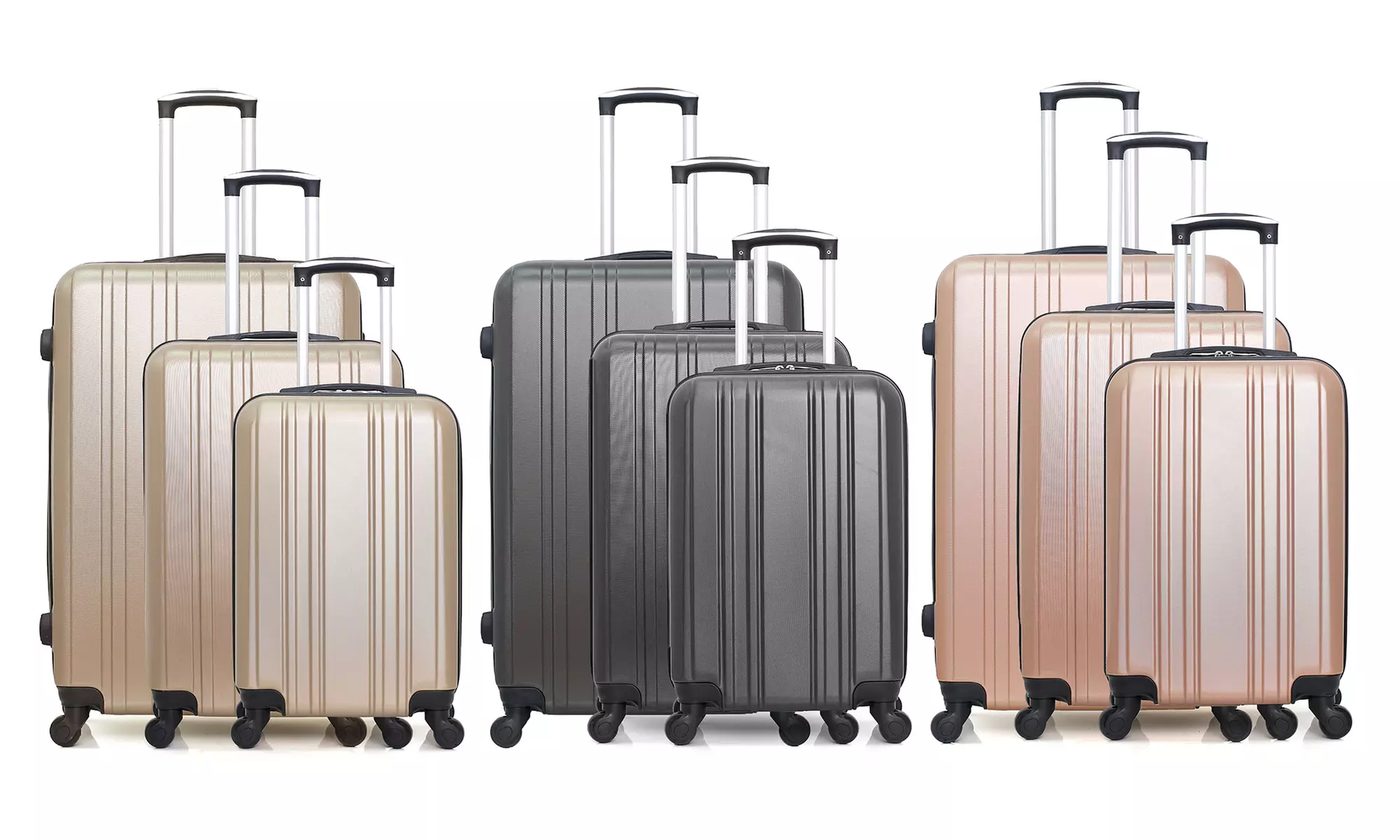 Set de 3 maletas; 1 grande, 1 mediana y 1 de cabina - Primary Image