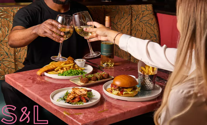 Image 1: Slug & Lettuce Dining: Tapas, Mains, Burgers & Drinks for Two
