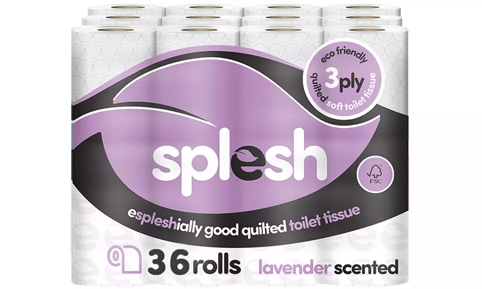 Splesh Toilet Roll Mega Bundle, Soft and Quilted Eco-Friendly Scents