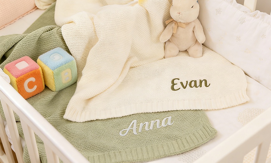 Image 12: Wrap Your Baby in Love - Custom Embroidered Baby Nap Blankets (Up to 85% Off)