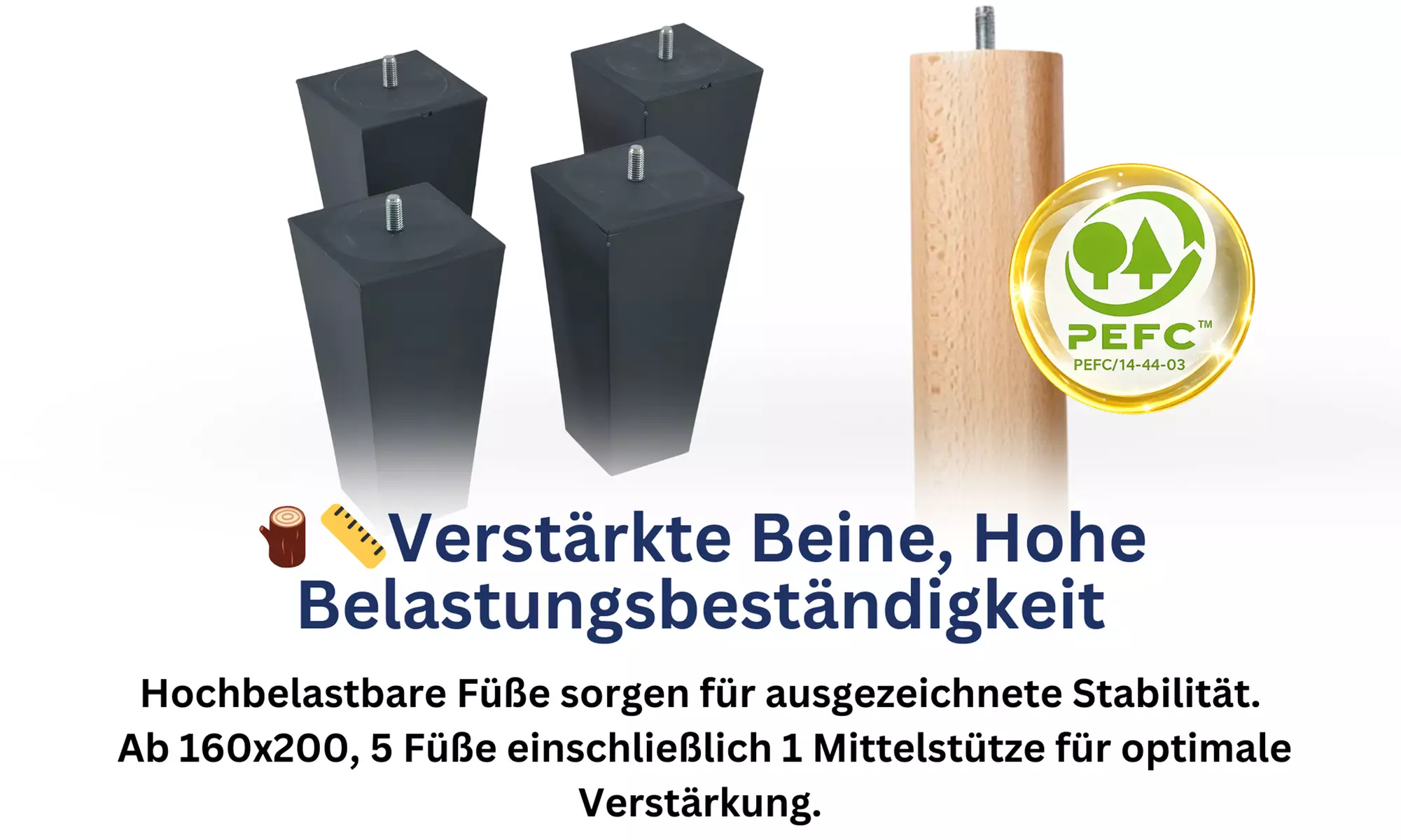 Bettgestell ANTHRA opt. mit Matratze