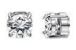 US 1-2 Pc Stainless Steel Magnetic Stud Earrings Men Women Non-piercing Clip on - Second Medium