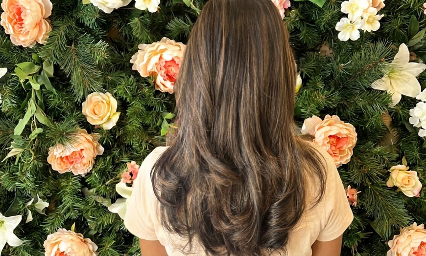 Image 2: Single Process Color, Half or Full Highlights or Balayage with Style