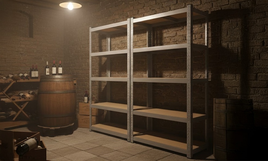 Image 8: Set di 2 scaffali in metallo con 5 ripiani