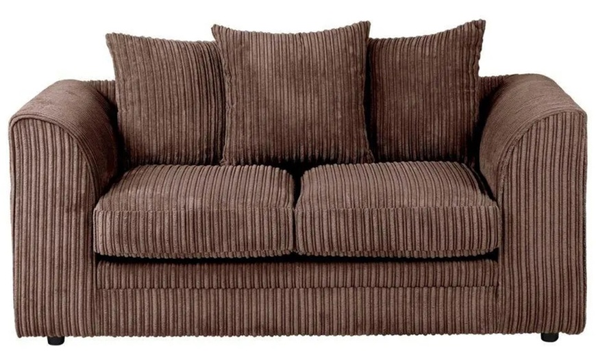 Image 7: Chicago 2 or 3 seater Jumbo Cord Sofas