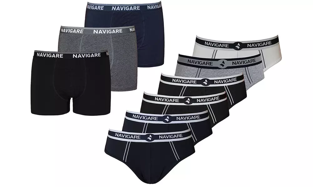 Pack di 3 o 6 slip o boxer da uomo Navigare