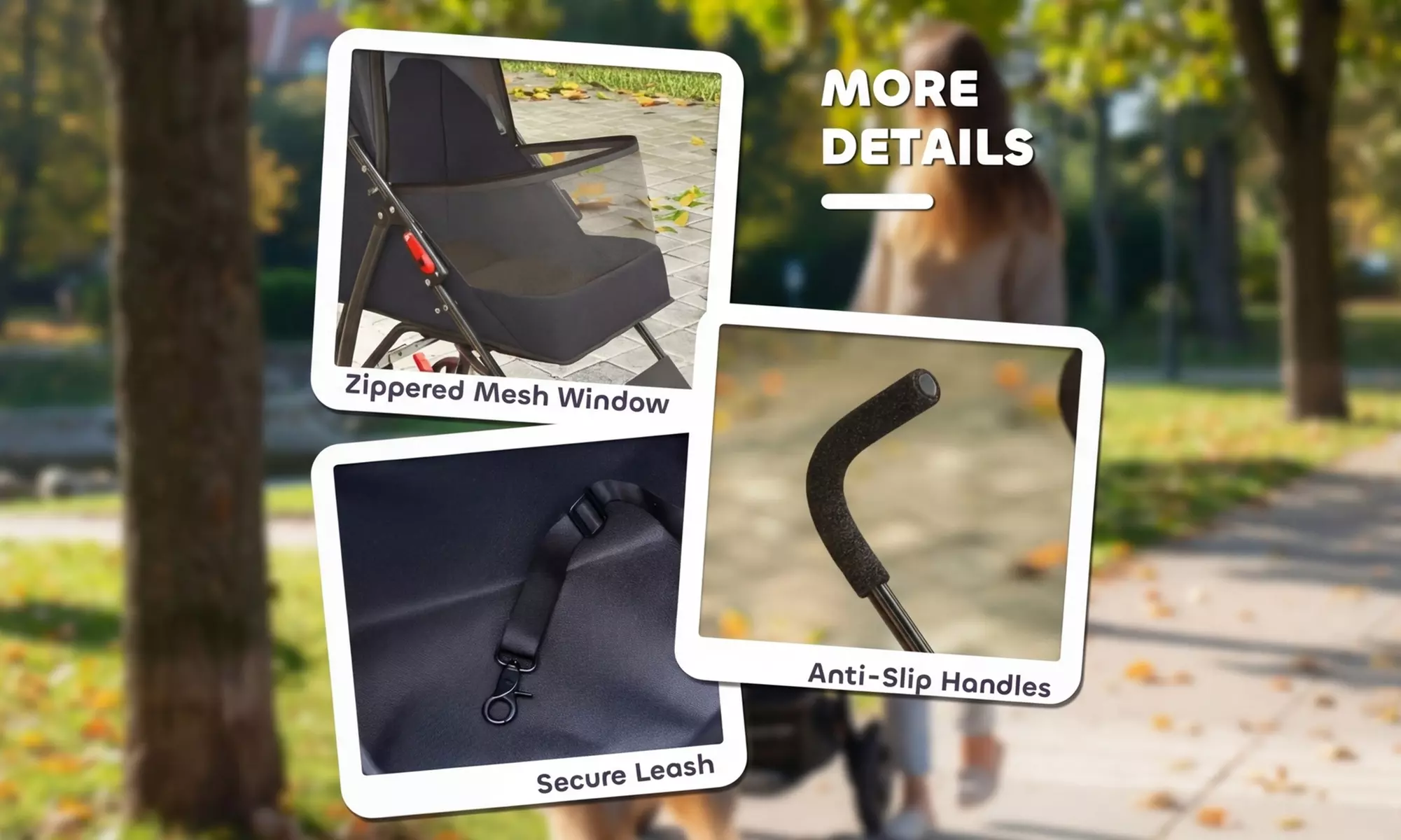 PawHut Foldable Pet Stroller with Canopy